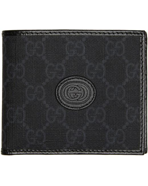Gucci Black Retro Interlocking G Wallet for men