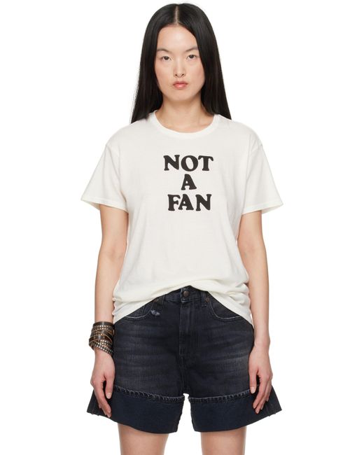 R13 Black Off- 'Not A Fan' Boy T-Shirt