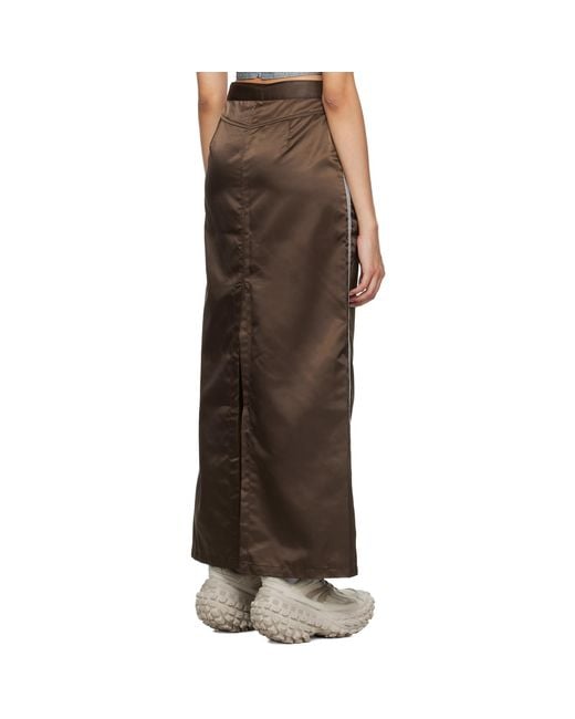 OPEN YY Brown Two-Pocket Maxi Skirt