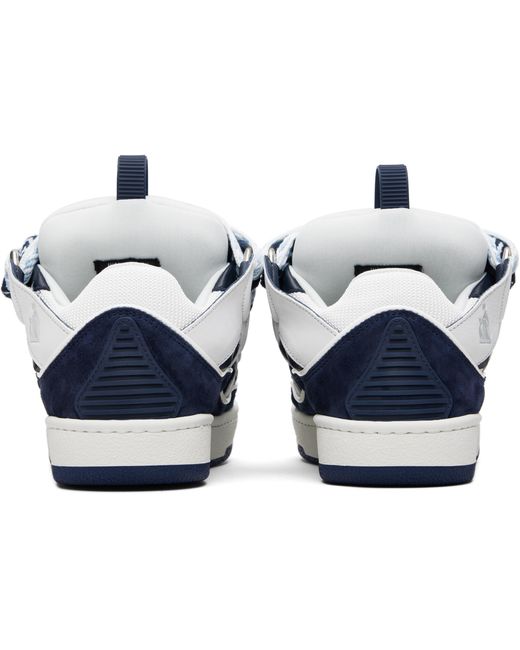 Lanvin Black Curb Leather Sneakers for men