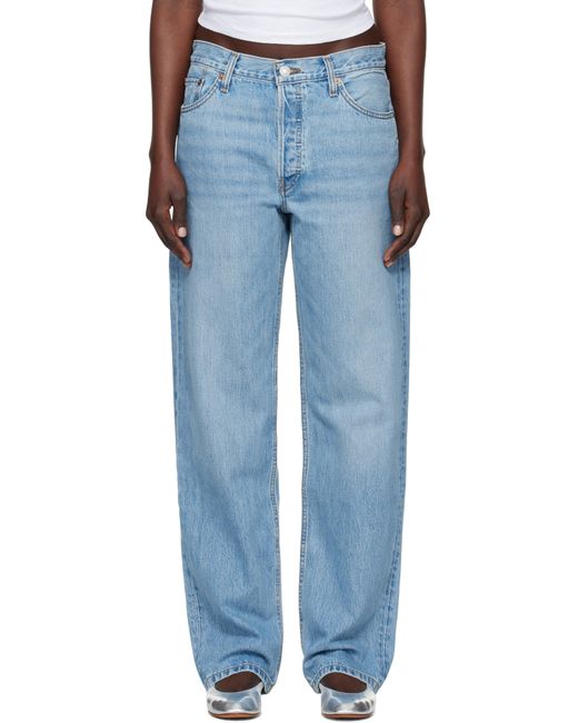 Re/done Blue Loose Long Jeans