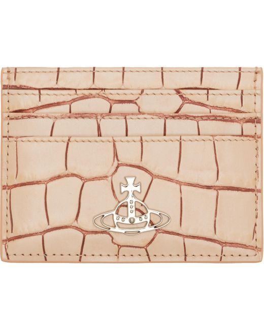 Vivienne Westwood ピンク フラット カードケース Natural
