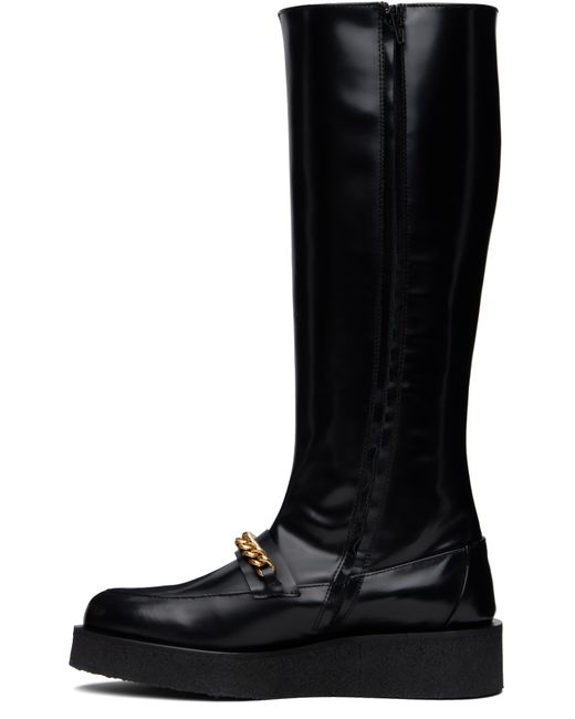 Ernest W. Baker Black Chain Creeper Boots for men