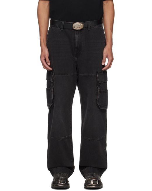 DIESEL Black D-fish Jeans for men