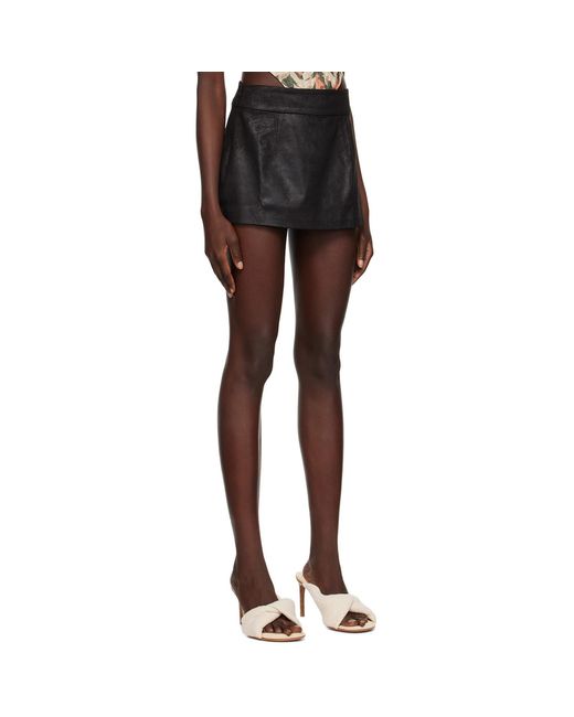 Kim Shui Black Ssense Exclusive Faux-Suede Miniskirt