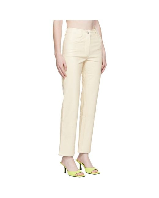 Miaou Multicolor Off-white Junior Faux-leather Pants