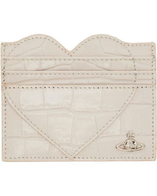 Vivienne Westwood White Off- Heart Card Holder