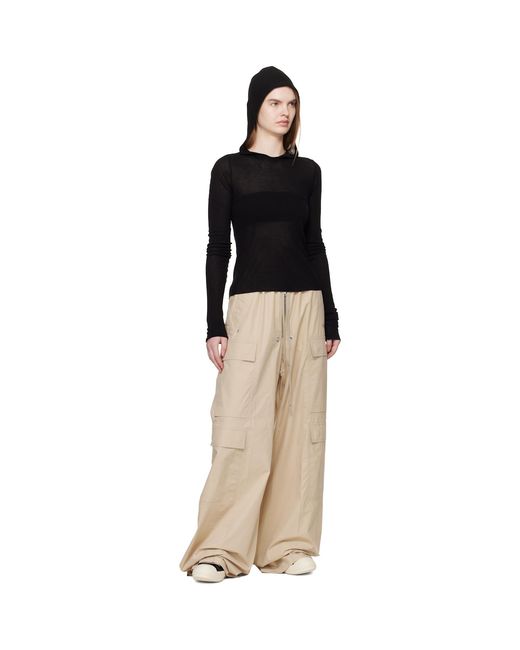 Rick Owens Black Temple Jumbolace Low Sneakers