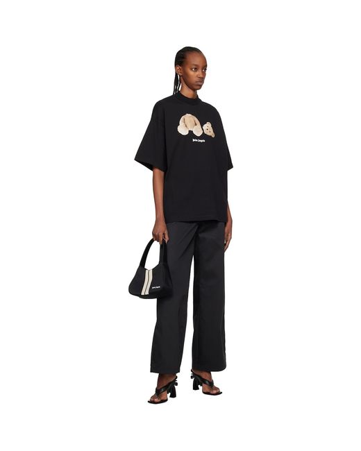Palm Angels Black Reversed Waistband Trousers