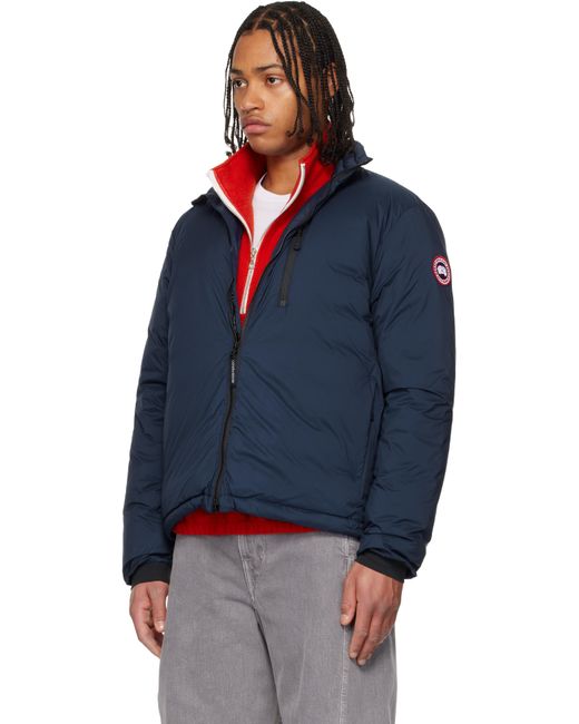 Blouson Lodge Bleu Marine Rembourré En Duvet Canada Goose pour homme en coloris Blue