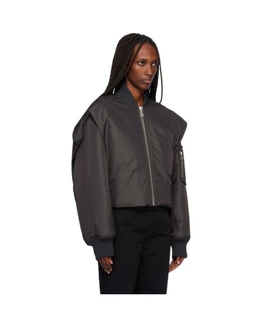 Jean Paul Gaultier Black Hidden Hood Detail Bomber Jacket