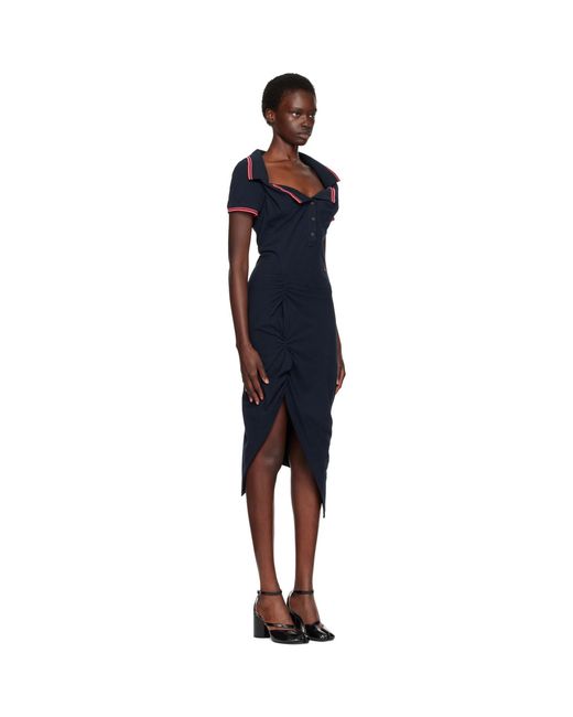Vivienne Westwood Blue Long Monday Pulling Midi Dress