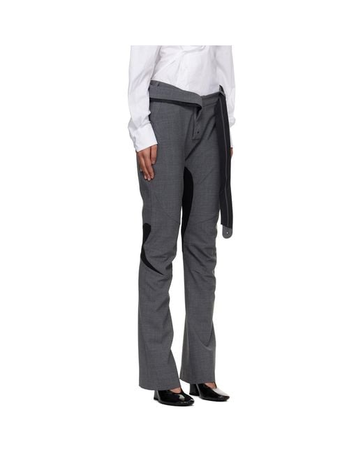 OTTOLINGER Black Slim Multiline Suit Trousers