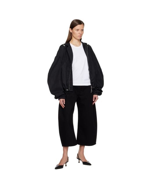 The Attico Black Bomber Jacket