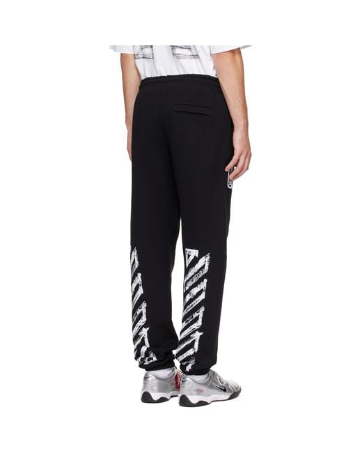 Off-White c/o Virgil Abloh Black Motion Arrow Cuffed Sweatpants for men