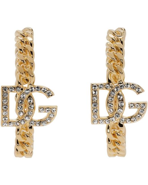Dolce & Gabbana Metallic Dolce&gabbana Gold Dg Logo Earrings