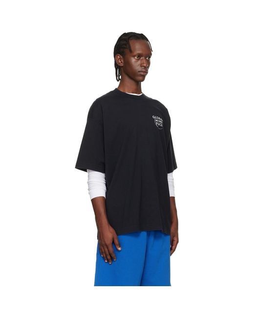 Vetements Blue 'Global Mf' T-Shirt for men