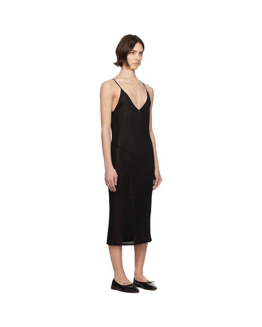 High Sport Black Slinky Gabe Midi Dress