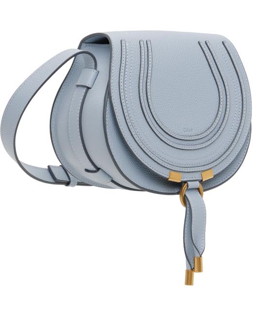 Chloé Blue Small Marcie Saddle Bag
