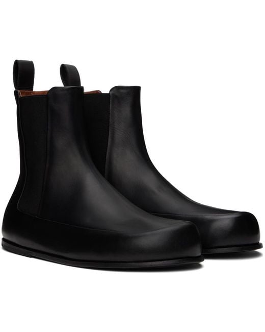 Marsèll Black Accomoda Beatle Chelsea Boots for men