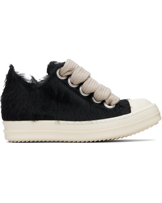 Rick Owens Black Concordians Jumbolace Low Sneaks Sneakers