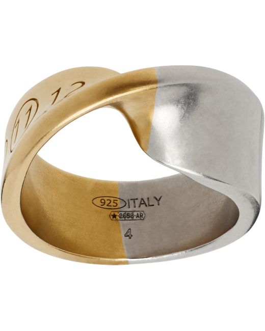 Maison Margiela Twisted Ring in Metallic for Men | Lyst