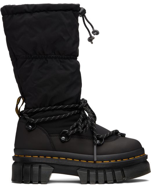 Dr. Martens ブラック Audrick Padded Hi プラットフォーム ブーツ Black