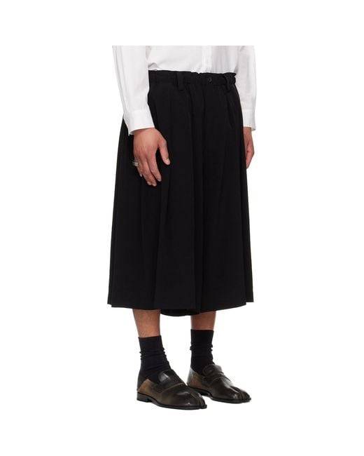 Yohji Yamamoto Black 8 Tucks Trousers for men