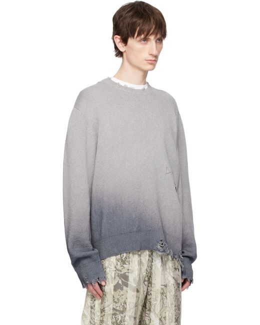 Dime Gray Cat Knit Sweater for men