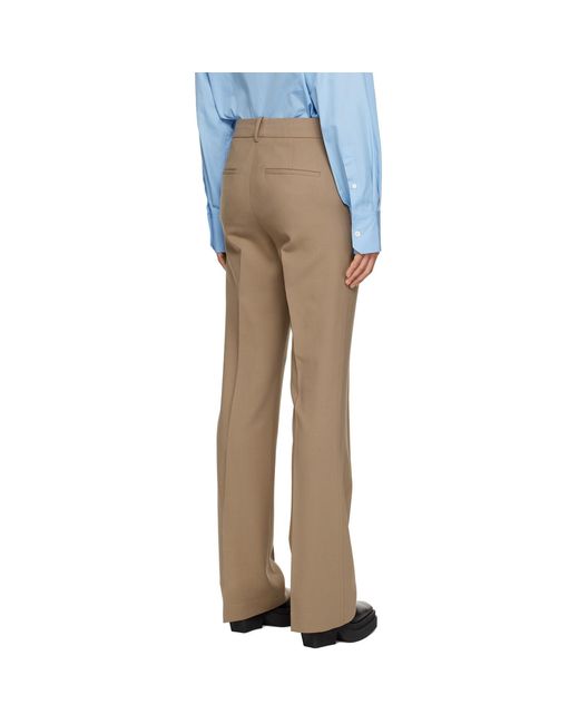 Helmut Lang Blue Taupe Pinched Seam Trousers