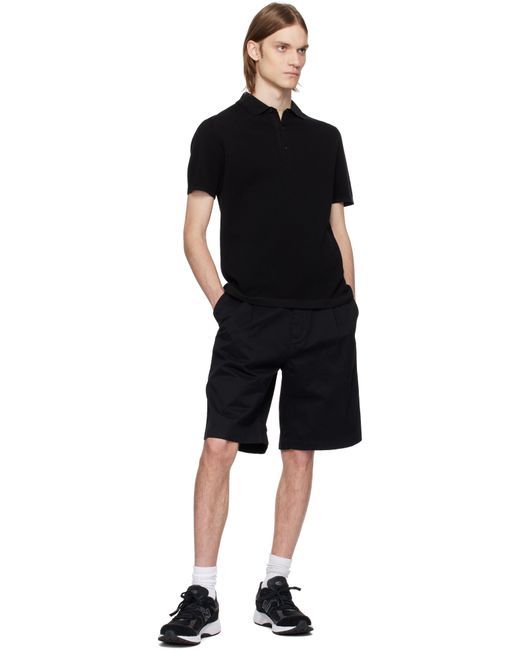 Reigning Champ Black Supima Pique Ace Polo for men