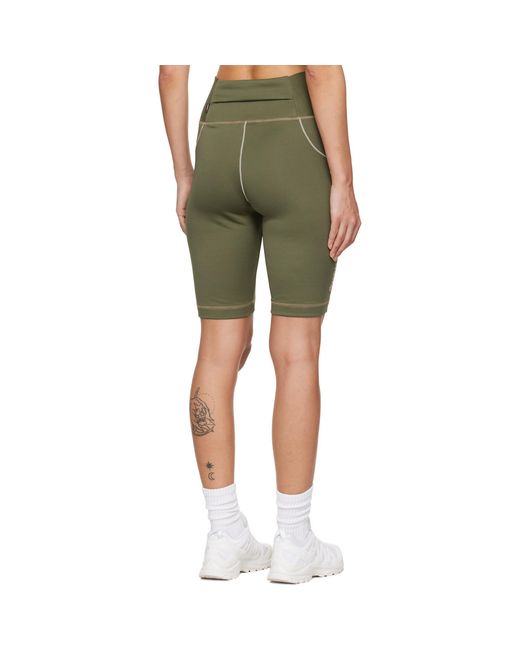 Moncler Green Khaki Polartec Sport Shorts