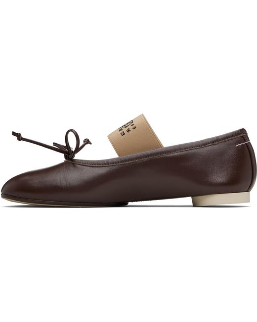 MM6 by Maison Margiela Black Anatomic Numeric Ballerina Flats
