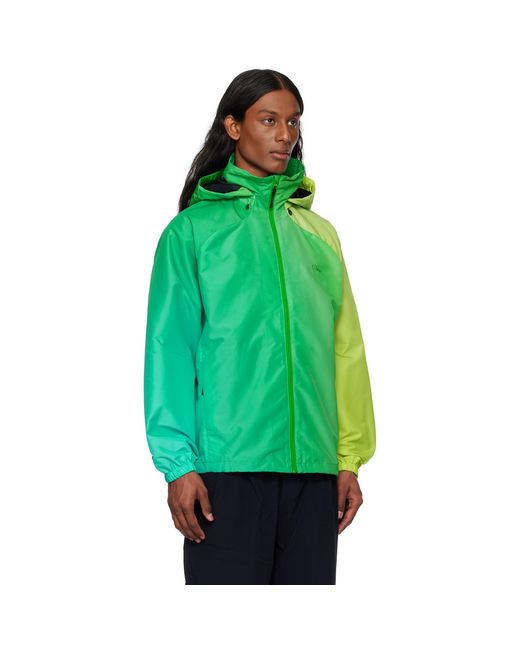 Dime Green Gradient Windbreaker Jacket for men