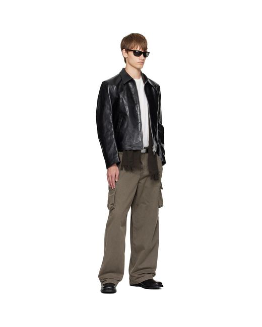 Our Legacy Black Mini Leather Jacket for men