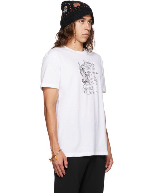 Anna Sui コットン Ssense限定 ホワイト プリントtシャツ カラー ホワイト メンズ Lyst