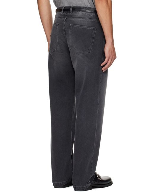 mfpen Black Regular Jeans for men