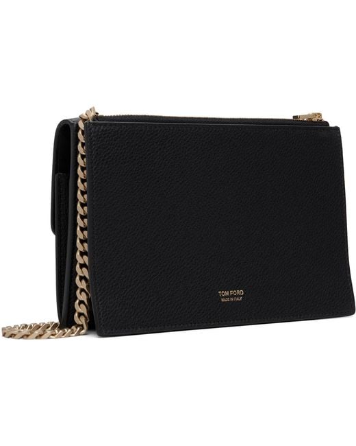 Tom Ford Black Grain Leather Kara Chain Mini Bag