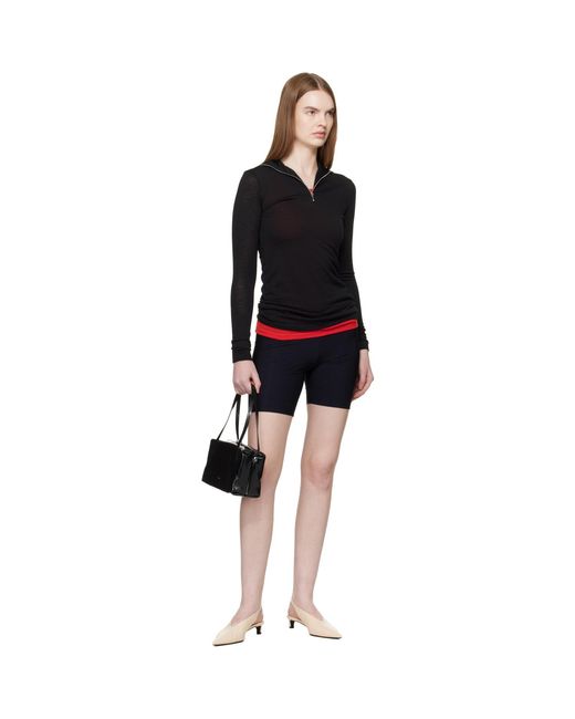Jil Sander Black Off- Slingback Heels