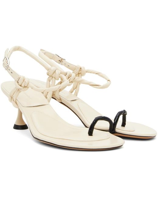 Proenza Schouler Black Tee Toe Ring Heeled Sandals