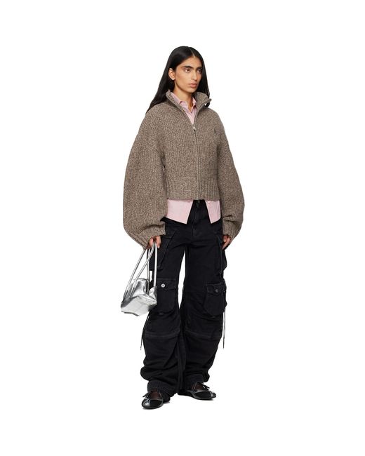 The Attico Gray 'La Passeggiata' Small Top Handle Bag