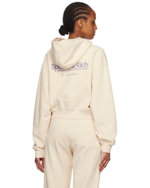 Sporty & Rich Natural Off-white Club Hoodie
