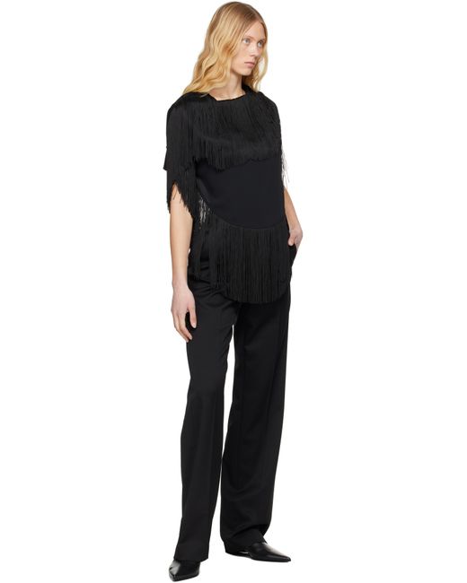 MM6 by Maison Martin Margiela ブラック Tailoring ウールブレンド トラウザーズ Black