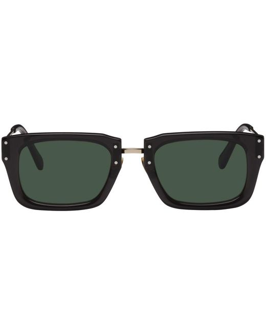 Jacquemus Black Le Raphia 'les Lunettes Soli' Sunglasses for men