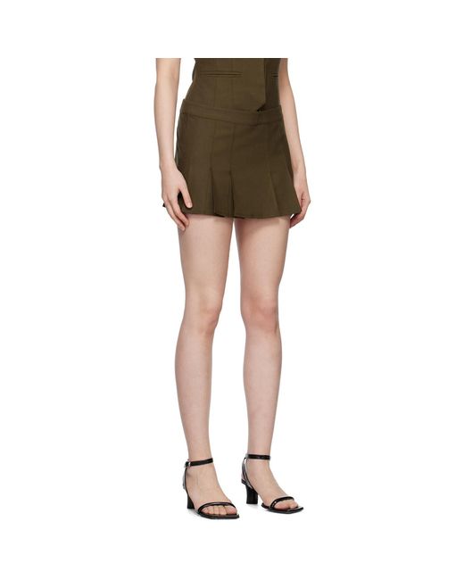 AYA MUSE Black Khaki Paxil Miniskirt