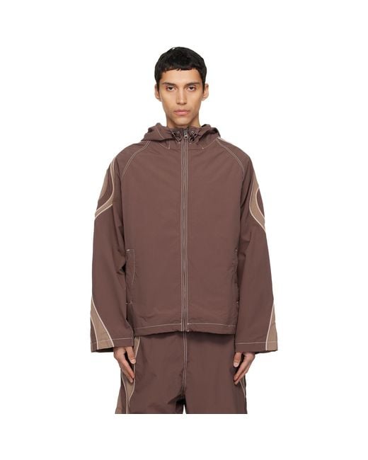 ERL Brown Ufo Track Jacket for men