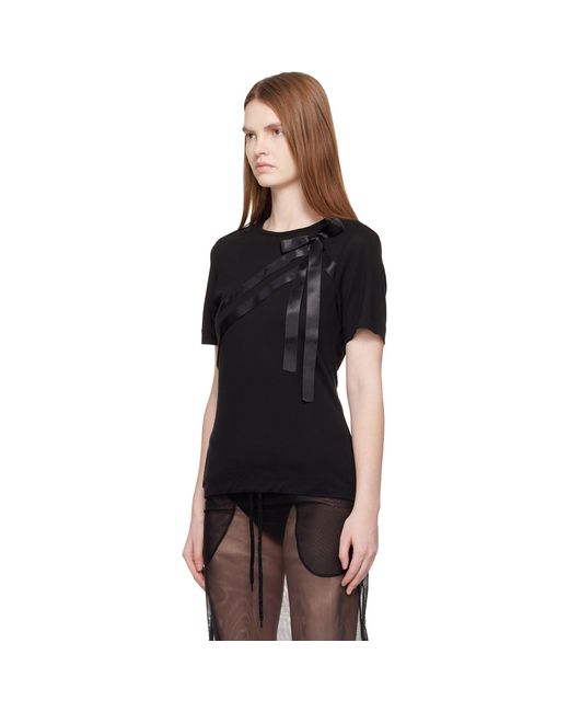 Simone Rocha Black Bow Sash Easy T-Shirt