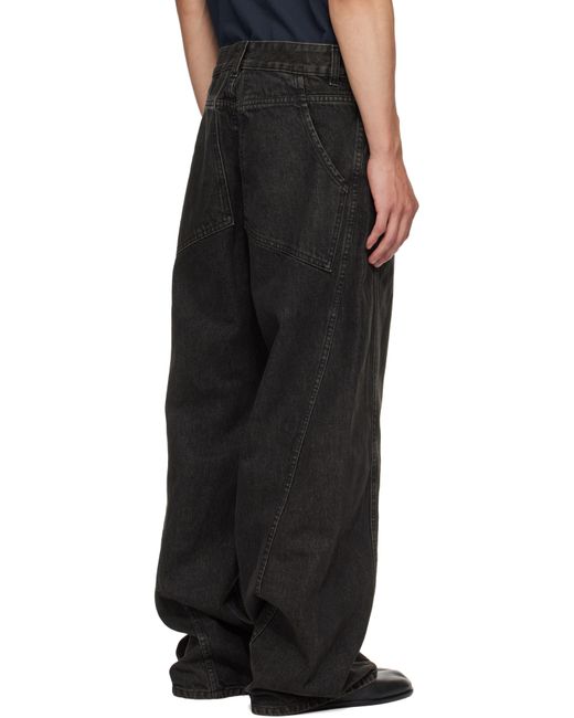 Eckhaus Latta Black Bend Jeans for men