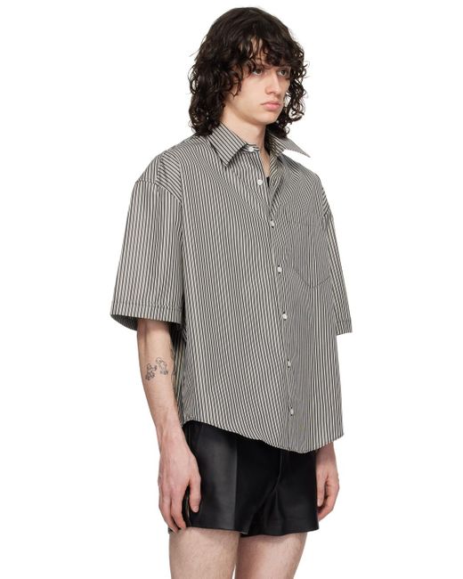 AMI Gray Stripe Shirt for men