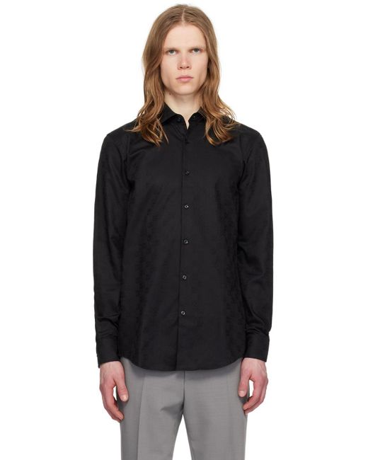 Chemise noire à col classique HUGO pour homme en coloris Black